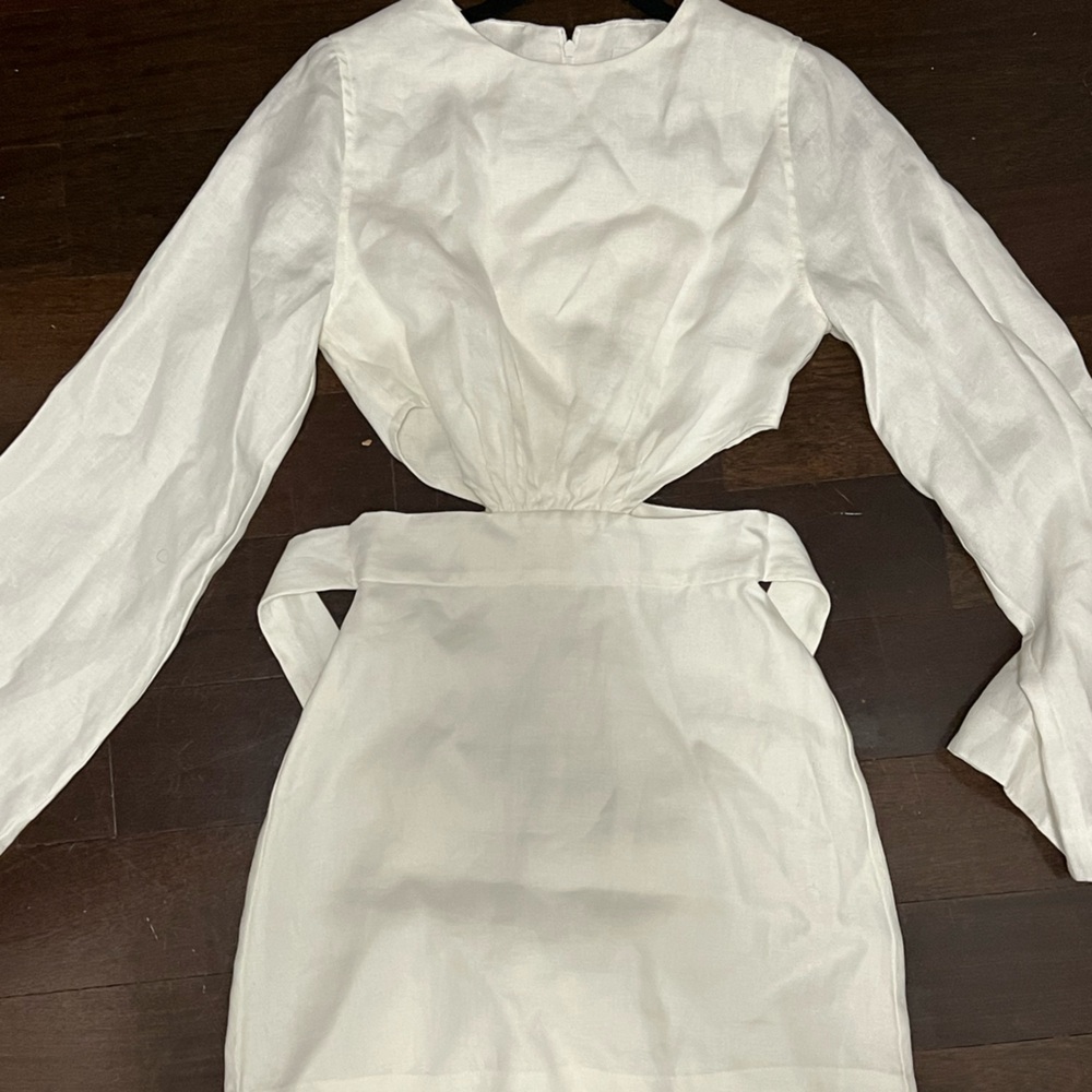 Brand new white Bondi Born cutout mini dress